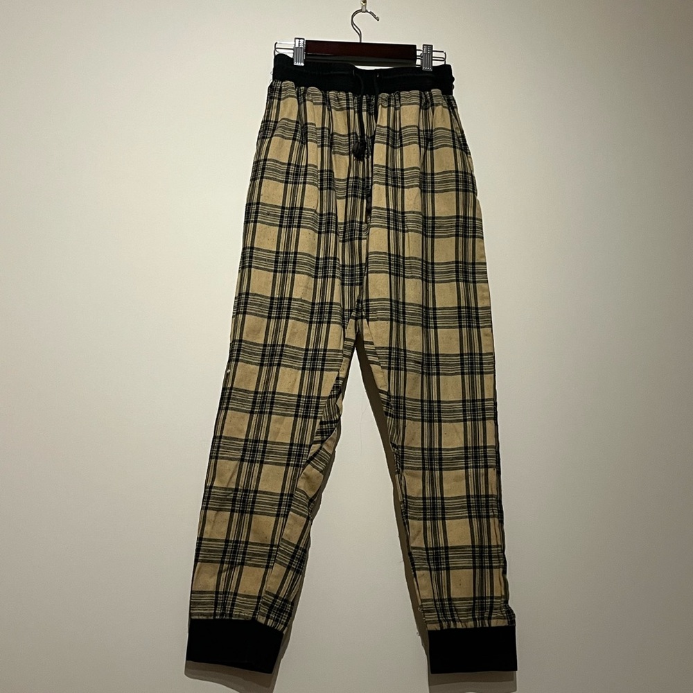 LF Seek the Label, plaid yellow joggers